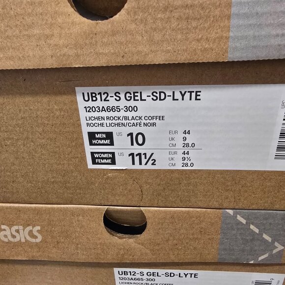 ASICS UB12-S GEL-SD-LYTE 1203A665 300 Lichen Rock Black Coffee Men's Size 10 NEW - Picture 10 of 15